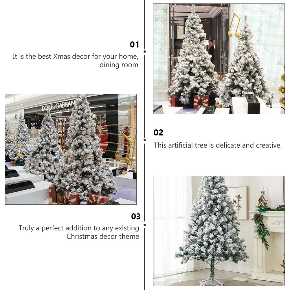Árvore de Natal Artificial Pinheiro Grande Adorável Decoração de Natal Adorno Branco Requintado