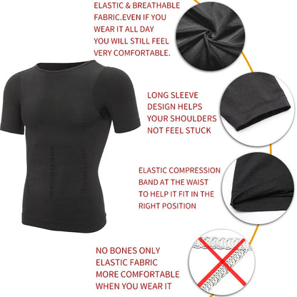 Homens Emagrecimento Corpo Shaper Barriga Controle Shapewear Homem Shapers Modelagem Roupa Interior Cintura Treinador Postura Corretiva Colete Espartilho