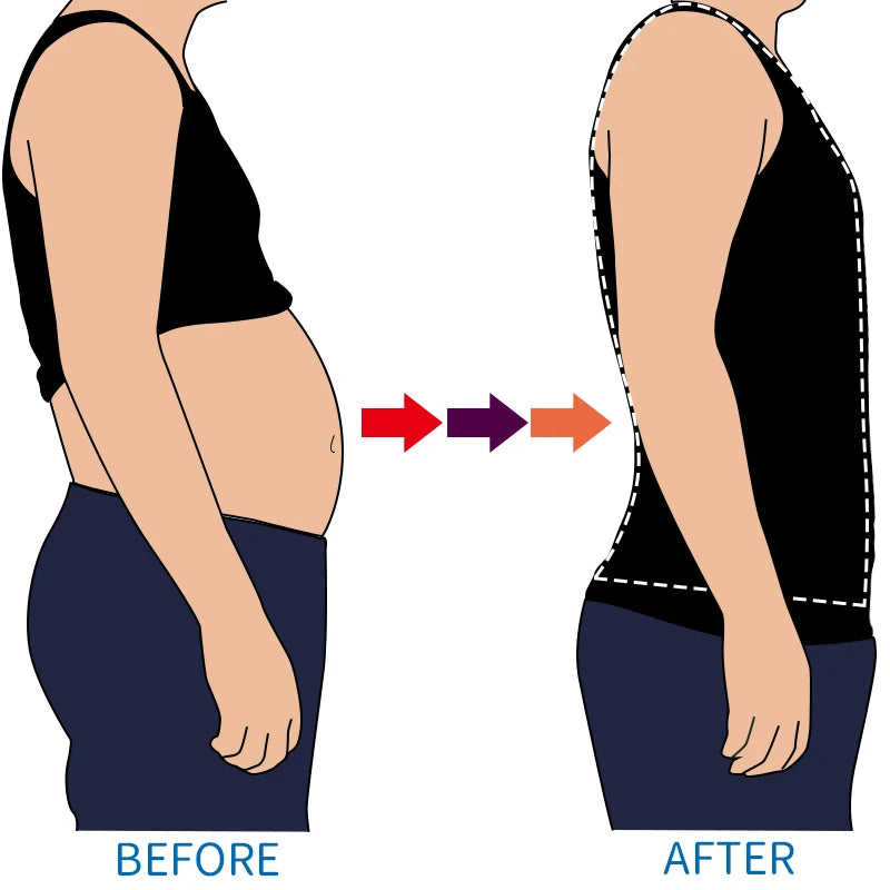 Homens Emagrecimento Corpo Shaper Barriga Controle Shapewear Homem Shapers Modelagem Roupa Interior Cintura Treinador Postura Corretiva Colete Espartilho