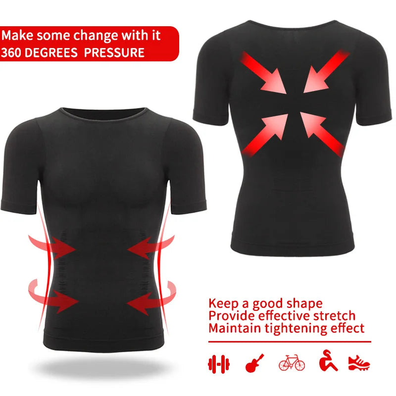 Homens Emagrecimento Corpo Shaper Barriga Controle Shapewear Homem Shapers Modelagem Roupa Interior Cintura Treinador Postura Corretiva Colete Espartilho