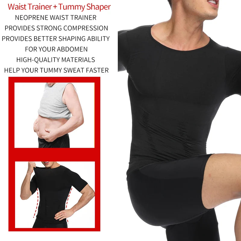 Homens Emagrecimento Corpo Shaper Barriga Controle Shapewear Homem Shapers Modelagem Roupa Interior Cintura Treinador Postura Corretiva Colete Espartilho