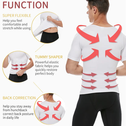 Homens Emagrecimento Corpo Shaper Barriga Controle Shapewear Homem Shapers Modelagem Roupa Interior Cintura Treinador Postura Corretiva Colete Espartilho